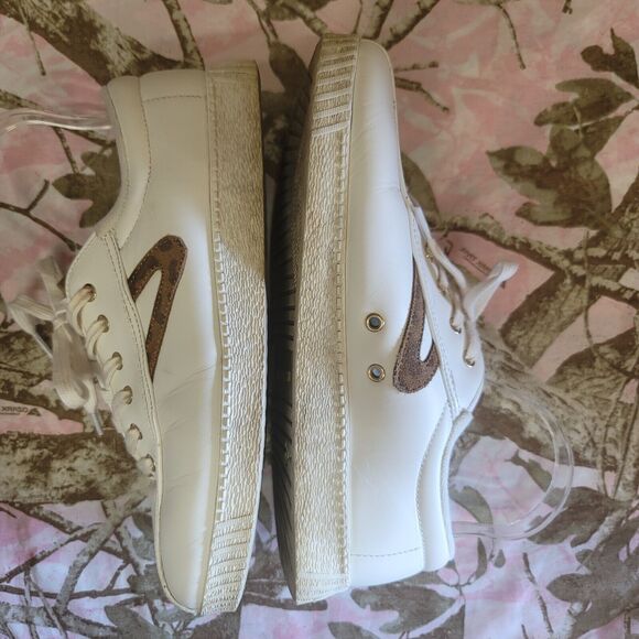 Tretorn Nylite Leather With Animal Print Shoes Womens Size 9M - Picture 5 of 10
